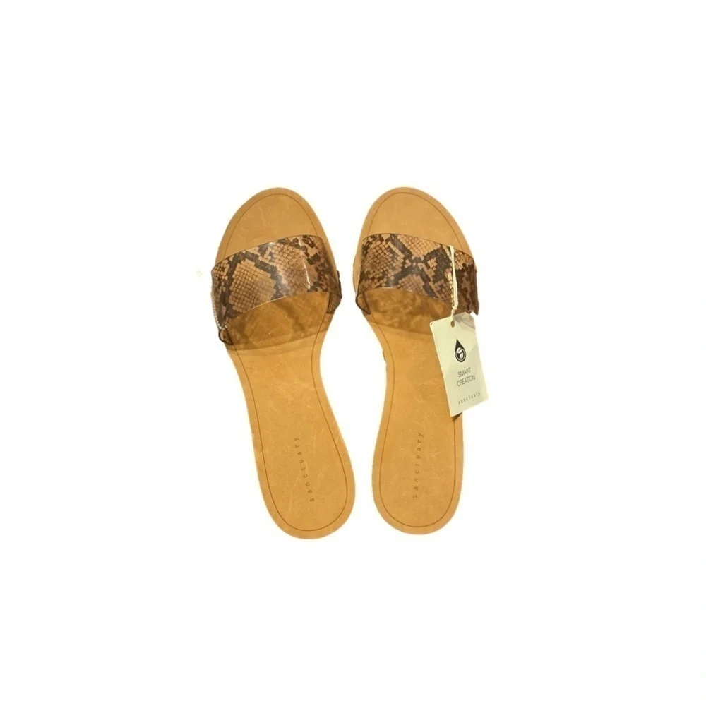 Anthropology Sanctuary Rejoice Snake Print Slide Sandals 8.5 new - Picture 3 of 3